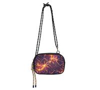 KLL Fulmine Bulloni Gradiente Colore Sling Borse Crossbody per gli Uomini Impermeabile con Slot per Carte di Credito Borse Camminare il cane