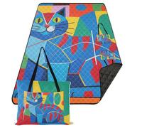 KLL Gatto blu nello stile di impermeabile all'aperto Play Mat Sand Free Indoor Camping Floor Mat per erba concerto coperta tapete de praia