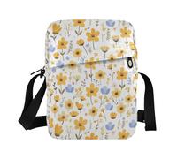KLL Giallo Poco Fiore Fresco Bloom messenger bag in pelle Vegana Borse A Tracolla Per Le Donne Shopping Borse A Tracolla