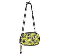 KLL Giallo schizzo elefanti mini borse a tracolla da donna pratiche con slot per carte di credito borsa per telefono cellulare andare shopping