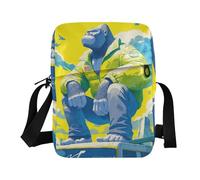 KLL Gorilla Green Asthetic mens messenger bag Vegan Leather Shoulder Crossover Bag Casual Donna Borse a tracolla