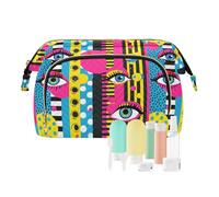 KLL Graffiti Pop Art Occhi Trucco Borse Leggero Viaggio Trucco Borsa Da Viaggio Delle Donne Cambia Monete