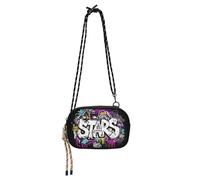 KLL Graffiti Stars Mini Crossbody Borse Uomo Impermeabile con Tracolla Regolabile Borsa A Spalla Walk the Dog