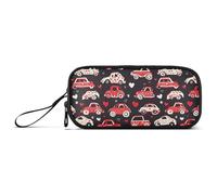 KLL Grande astuccio per matite in nylon per San Valentino con auto giocattolo etnica astuccio grande capacità astuccio scuola cancelleria per adolescenti elementari