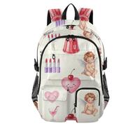 KLL Grande zaino da viaggio per donne e uomini con stampa Cupido e cuori di San Valentino | Borsa da lavoro universitaria,Zaini da 17,5 pollici,Zaino bagagli