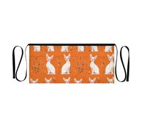 KLL Grembiule da cameriera con 3 tasche grembiule impermeabile per server, beauty Sphynx Cats Orange Small Waist Grembiule, Beauty Sphynx Cats Arancione, 30 cm