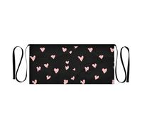 KLL Grembiule da cameriera con 3 tasche impermeabile grembiule da ristorante server, leopardato oro nero corto grembiule da server, Leopard Hearts San Valentino, 12 inches