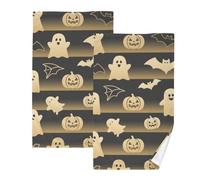 KLL Halloween White Bat asciugamano in microfibra ad asciugatura rapida asciugamani pasquali asciugamani per cucina hotel asciugamani viso asciugamano in cotone panni per la pulizia set di 2