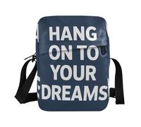 KLL Hang on To Your Dreams! borsa a tracolla da uomo in pelle vegana borsa a tracolla casual borse a tracolla per le donne