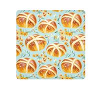 KLL Happy Easter Hot Cross Buns Sacchetti autoadesivi per articoli da toeletta in panno borsa per il trucco organizer Wrap fotocamera obiettivo panno involucro trucco per donne, Happy Easter Hot Cross