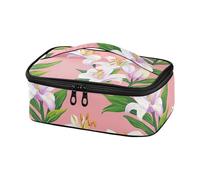 KLL Happy Easter Lily Flower Pink Designed Mens Lunch Bag Office Lunch Box Boys con manico lonchera termica para Mujer