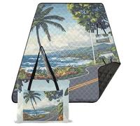 KLL Hawaii Highway Cartello Stradale Impermeabile Picnic Basket Sabbia Coperta da Prato Interno per 8 A 10 Adulti Articoli da Picnic Manta para dia de campo