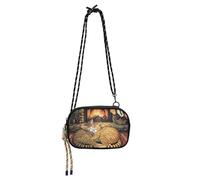 KLL Hearthside Feline Siesta: Cozy Cats by The Fire Sling Bags a tracolla per uomo alla moda con tracolla regolabile piccole borse a tracolla Have a meal
