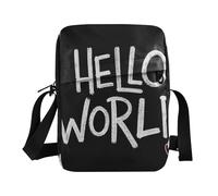 KLL Hello World Graffiti Style messenger bag per le donne in pelle vegana borse a tracolla per le donne borse a tracolla casual per le donne