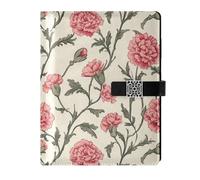 KLL In pelle foderato notebook college notebook college regola per diario portatile Garofano Estate Fiori 6.7 × 9.5.1 cm