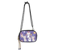 KLL Independence 4 July Burmese Cats Purple Cross Body Bag Donna Moda con Tracolla Regolabile Piccola Borsa a Tracolla Per Escursioni Viaggi