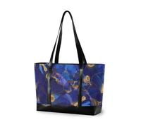 KLL Indigo Morning Glory Abstract Flowers borse per laptop professionali per le donne con borsa con cerniera 14 pollici Grande Borsa per palestra con pranzo maletín para laptop mujer