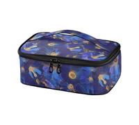 KLL Indigo Morning Glory Astratto Fiori Progettato Cooler Bag Impermeabile Lunch Box Donne con Maniglia Lunchera para Pranzo
