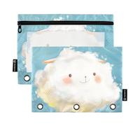 KLL Inserti blu a forma di nuvola per raccoglitori a 3 anelli, impermeabile, per esami di cancelleria