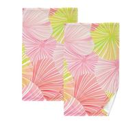 KLL James Style Tie-dye rosa giallo asciugamano in microfibra asciugamani benedetti per bagno viso asciugamani viso asciugamani da cucina cotone biologico set di 2, dimensioni 40,6 x 71,1 cm