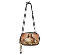 KLL Jesus H. Christ! West - Borsa a tracolla da uomo, alla moda, con tracolla regolabile, per escursioni e viaggi