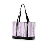 KLL Lavanda Viola Bianco Stripe Modello Acquerello di classe borsa valigetta con cerniera 14 pollici tote bag Grande Borsa per Viaggi Palestra Vacanza con tablet bolsas para computadoras de mujer