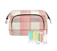 KLL Le piazze di Turchese White Girasole Trucco Borsa Essentials rendono le tasche per le donne Borse cosmetiche per il portafoglio, 16, 1 size