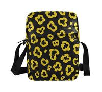 KLL Leopard Pattern Bright Yellow Black messenger borse per le donne Vegan Leather over the shoulder bags for men Shopping Shoulder Hand Bag For Woman