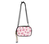 KLL Little Blush Flowers Piccola borsa a tracolla da uomo Comfort con slot per carte di credito Borse a mano Walk the dog