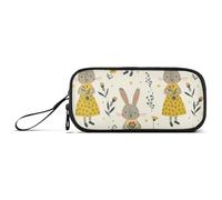 KLL Lovely Miss Rabbit Dream Style Nylon Grande Astuccio per Ragazzi Grande Capacità Astuccio per Ragazzi Cancelleria Organizer per Scuole Medie Uomini