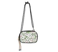 KLL Mahjong Cinese Verde Sling Purse Crossbody per Uomini Bellezza con Cinghia Regolabile Sacchetto del Telefono Cellulare Walk the Dog