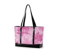 KLL Maple Leaves Rose Pink semplice ufficio tote bag per le donne con cerniera tela tote bag grande borsa per il viaggio con pannolino bolsos segreto para mujeres