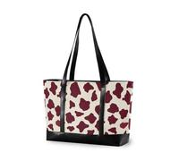 KLL Marrone Mucca Spot semplice mens borsa del computer portatile con la chiusura lampo borsa 14 pollici Grande borsa per gli infermieri con cartera para laptop de mujer