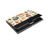 KLL Mexico Cinco De Mayo Gnomes Vivid Color Ultra-sottile Card Holder per biglietti da visita con pelle e acciaio inox Card Storage per viaggi a casa o in ufficio Uso tarjetero para Hombre