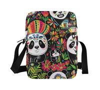 KLL Mexico Cinco De Mayo Pandas Vivid Color messenger borse per le donne Vegan Leather mens borsa a tracolla Shopping Borsa a tracolla per la donna