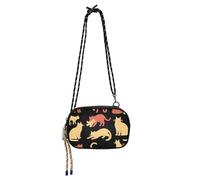KLL Mini borsa a tracolla da uomo alla moda con tracolla regolabile e tracolla laterale per fare una passeggiata