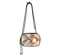 KLL Mini borse a tracolla colorate con pesci carini cartoni animati per donne alla moda con scomparti per carte di credito sopra la borsa a tracolla data