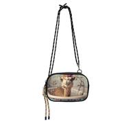 KLL Mini borse a tracolla da donna in stile retrò, con tracolla regolabile, per portare a spasso il cane