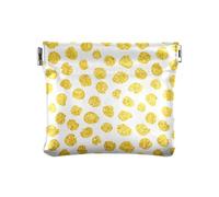 KLL Mini portamonete da donna in pelle impermeabile, mini portamonete per donne, disegnato a mano puntini dorati modello senza cuciture, Disegnato a mano Oro Dots Seamless Pattern, 1 size, Stampa