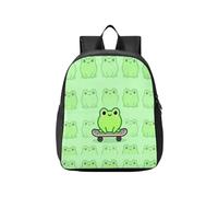 KLL Mini zaino a tracolla per bambini Cute Frog On Skateboard