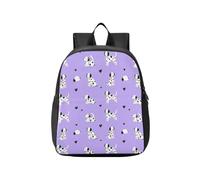 KLL mini zaino per bambini dalmata cani con cuori su viola | borse per libri, per elementare, mochilas escolares para ni?os de 3 a?os