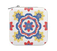 KLL Moda Mandala Fiore Blu e Rosso Portagioie Portatile Scatola di Immagazzinaggio di Viaggio Gioielli Organizzatore per le donne per (prop2)