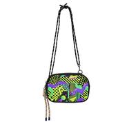 KLL Modello astratto Verde Viola Nero Crossbody Bag Donna Pratico con Cinghia Regolabile Borse Laterali Vai a fare shopping