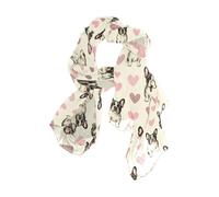 KLL Modello cane francese Sciarpa lunga sciarpa scialle sciarpa di seta di moda per i capelli delle donne per la sciarpa di natale bufanda elegante para mujer