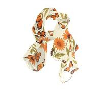 KLL Monarca Farfalla Fiore Sciarpa Lunga Scialle Elegantes Head Wraps per le donne per la testa bufanda elegante para mujer