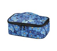 KLL Multi-Blue Flowers Progettato Bag Picnic Lunch Box per Adulti con Maniglia lunchera para mantener Los alimentos calientes sin electricidad