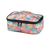 KLL Multi-Flowers Colorful progettato morbido Cooler Bag Beach Men Lunch Box con manico loncheras para Mujer colore nero
