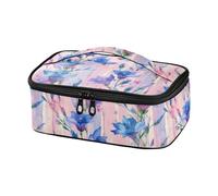 KLL Multi Piccolo Fiore Blu Strisce Rosa Acquerello Progettato Uomini Lunch Bag Ufficio Adulto Lunch Box con Maniglia loncheras para Mujer pequena