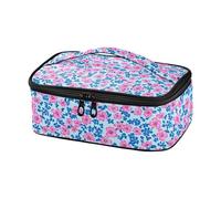 KLL Multi-Small Flowers Rosa Azzurro Progettato Fit e Fresh Lunch Bag Picnic Lunch Box per Ragazzi con Maniglia Lunchera para mantener Los alimentos calientes sin electricidad