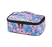 KLL Multi-Small Flowers Rosa Azzurro Progettato Lunch Bag Outing Ragazzi Lunch Box con Maniglia bolso para Lunch de Hombre